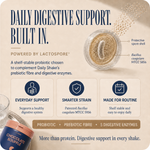 Chocolate Soufflé Daily Shake digestive support with LactoSpore probiotic, prebiotic fibre and five digestive enzymes